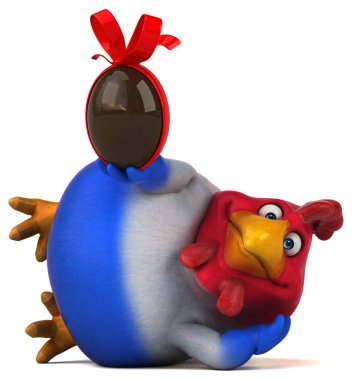 komik çizgi film karakteri ile yumurta 