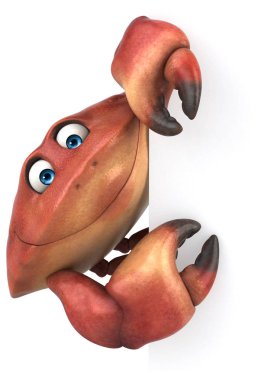 Eğlenceli Yengeç karakter 