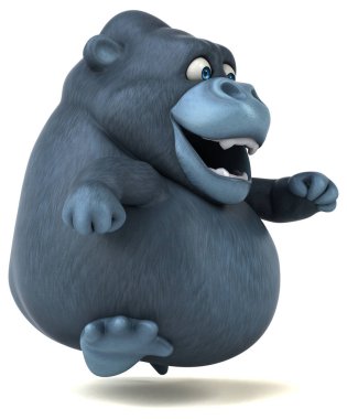 Eğlenceli goril - illüstrasyon