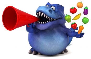 Meyve ile eğlenceli dinozor 