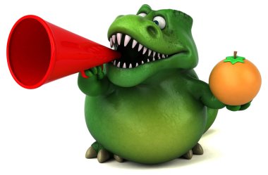 Eğlenceli çizgi film karakteri ile portakal