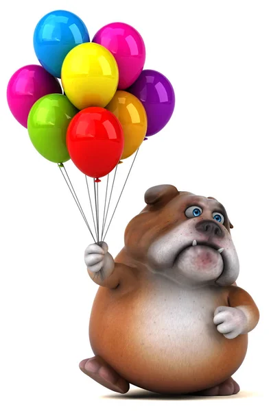 Seriefiguren med ballonger — Stockfoto