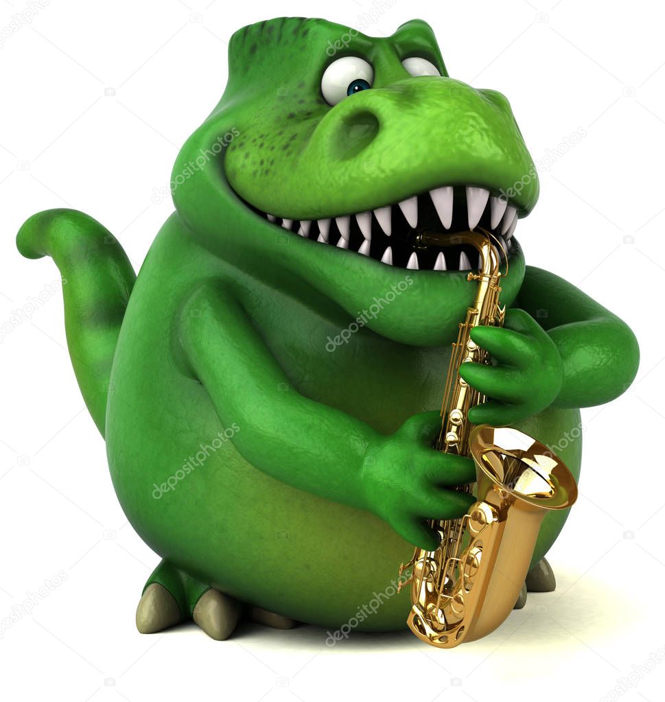  character with music instrument   