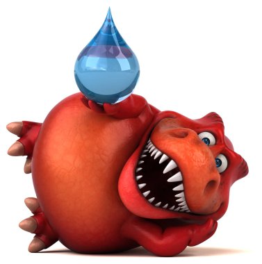 eğlenceli çizgi film karakteri ile damla