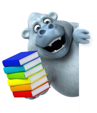 komik karikatür karakter holding kitaplar  