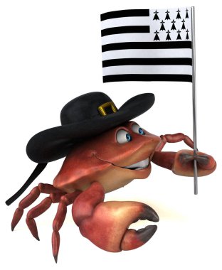 Eğlenceli Yengeç karakter