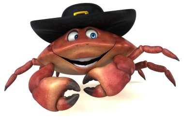 Eğlenceli Yengeç karakter