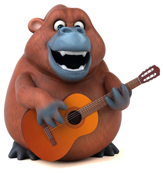 çizgi film karakteri ile müzik enstrümanı 