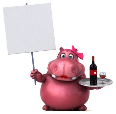 komik karikatür karakter şarap 