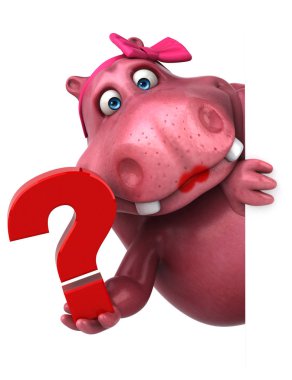 çizgi film karakteri soru işareti ile  