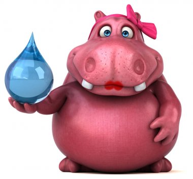 eğlenceli çizgi film karakteri ile damla