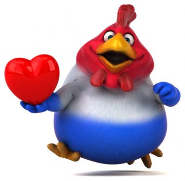 çizgi film karakteri ile kalp 