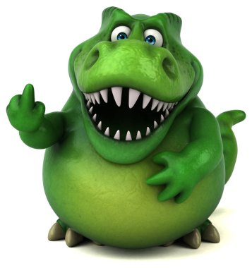 Eğlenceli dinozor - illüstrasyon