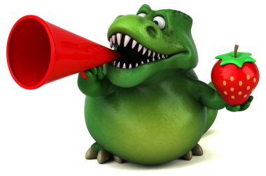 Çilek ile eğlenceli dinozor 