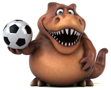 funny cartoon character with ball   clipart