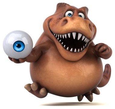 Eğlenceli çizgi film karakteri göz ile  