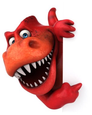 Kartı ile eğlenceli dinozor 