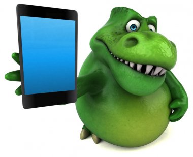 Tablet ile eğlenceli dinozor 