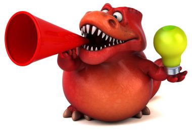 Lamba ile eğlenceli dinozor