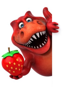 Çilek ile eğlenceli dinozor  