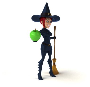 Seksi cadı holding elma 