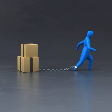 Kutuları çekerek yük sembolü 