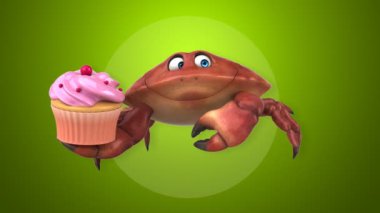 çizgi film karakteri ile cupcake  