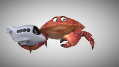 komik Yengeç uçak ile 