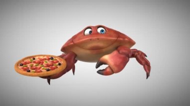 çizgi film karakteri pizza ile