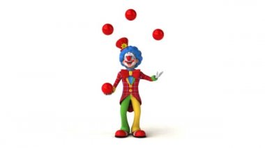 Palyaço ile topları hokkabazlık