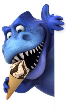 çizgi film karakteri dondurma ile 