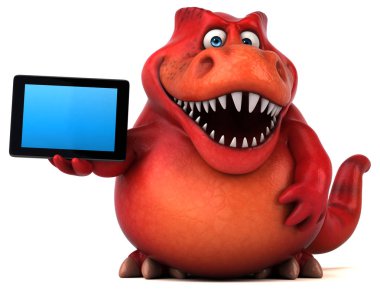 çizgi film karakteri ile tablet 