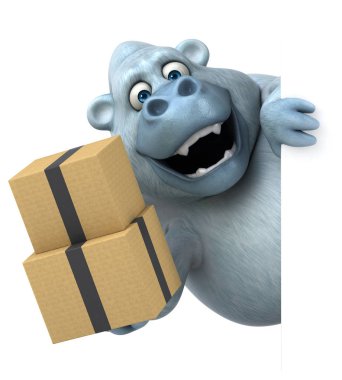 çizgi film karakteri ile kutuları