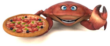 çizgi film karakteri pizza ile