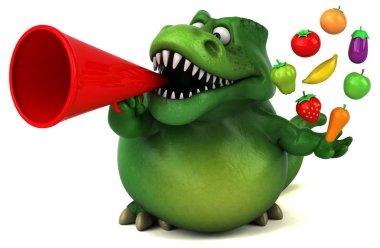 çizgi film karakteri meyve ve sebze ile