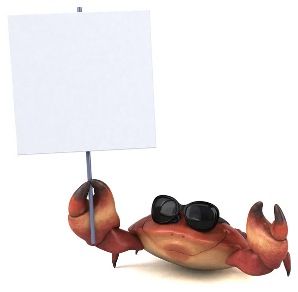 Karakter kepiting yang menyenangkan — Stok Foto