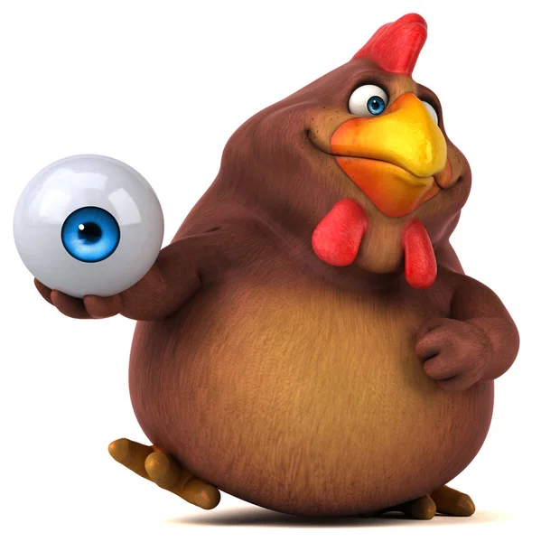 Cartoon character holding eye — Stock Photo, Image