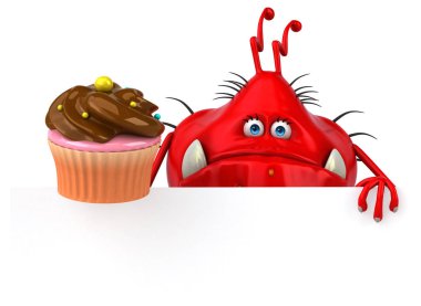  cupcake tutarak çizgi film karakteri