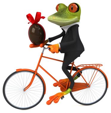 çizgi film karakteri yumurta holding