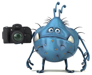 çizgi film karakteri holding kamera  