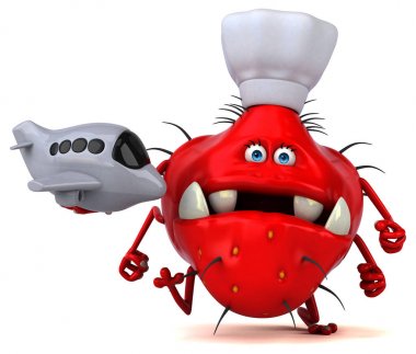  çizgi film karakteri holding uçak 