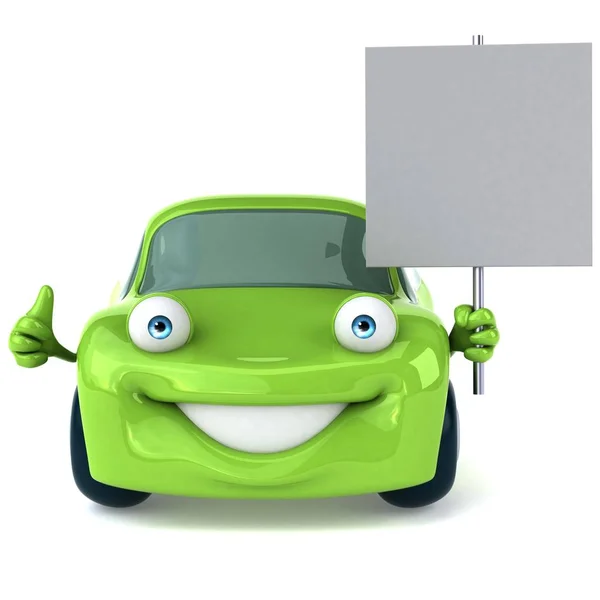 Leuke Groene Auto Illustratie — Stockfoto