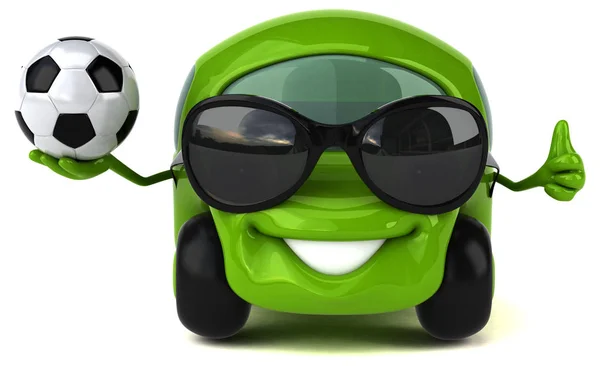 Topu ile eğlenceli araba — Stok fotoğraf