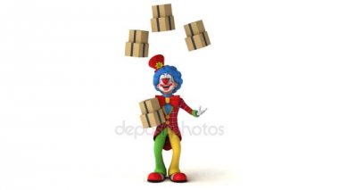 Kutuları ile hokkabazlık palyaço