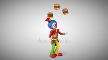 Hamburger ile hokkabazlık palyaço 