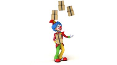 Kutuları ile hokkabazlık palyaço