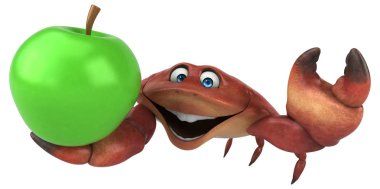 Apple ile eğlenceli çizgi film karakteri