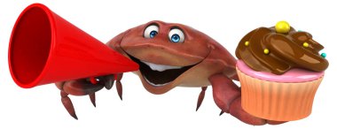 çizgi film karakteri ile cupcake