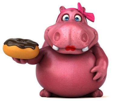 Çörek ile eğlenceli çizgi film karakteri   