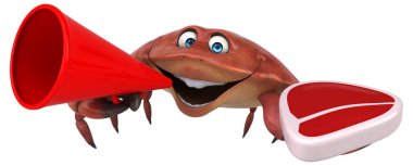 Eğlenceli çizgi film karakteri etli  